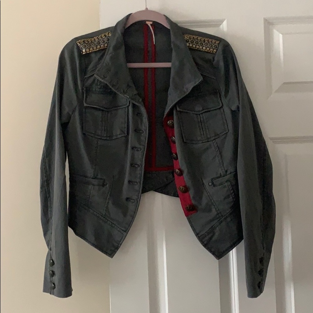 Free People Cropped Blazer